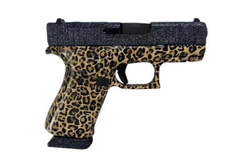 GLOCK G43X 9mm 3.41in 15rd Twilight Glitter Slide/Cheetah Frame Semi-Automatic Pistol (UX4350204NR15TCOR)