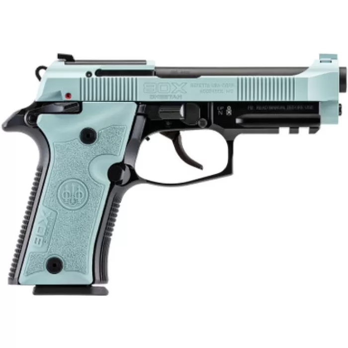 Beretta USA SPEC0715A 80X Cheetah Tactical Micro-Compact Frame 380 ACP 10+1 4.40" Black Barrel, Blue Steel Optic Ready/Serrated Slide, Blue Aluminum Frame w/Beavertail & Picatinny Rail, Vertec Grip
