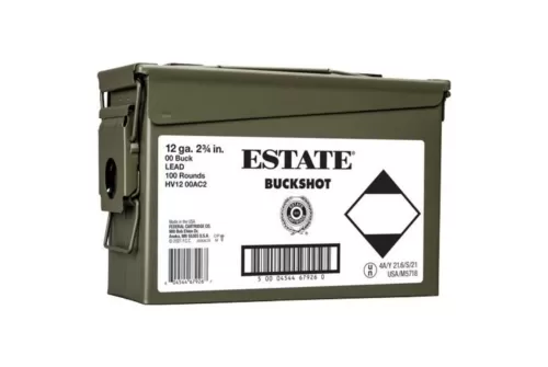 Federal Estate Buckshot 12 Gauge 9 Pellet 00 Buck 100-Rounds