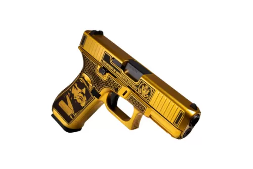 GLOCK 45 Gen5 9mm 4.02in 17rd DOGE Gold Cerakote Pistol (PA455S204NDGE)