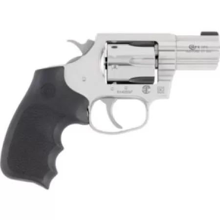 Colt Mfg KCOBRASB2RBB King Cobra  357 Mag 6rd Shot 2" Stainless Steel Barrel, Cylinder & Frame, Black Hogue Overmolded Grip, Exposed Hammer, DAO