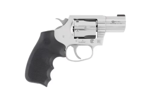 Colt Mfg KCOBRASB2RBB King Cobra  357 Mag 6rd Shot 2" Stainless Steel Barrel, Cylinder & Frame, Black Hogue Overmolded Grip, Exposed Hammer, DAO