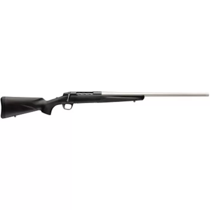 Browning 036115298 X-Bolt 2 Special LR Full Size 7mm PRC 3+1 24" Matte Stainless Threaded Barrel, Matte Stainless Steel Drilled & Tapped Receiver, Black Adj Comb & LOP Synthetic Stock Right Hand