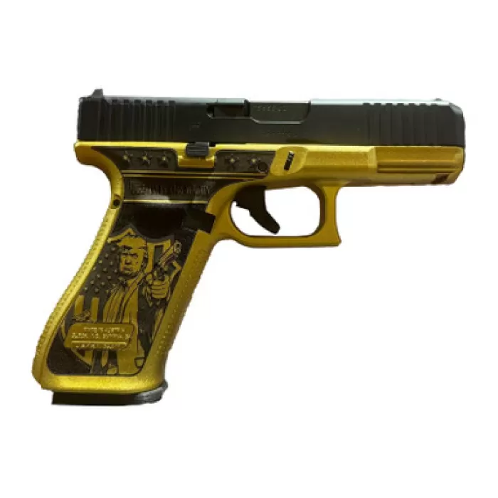 GLOCK 45 Gen5 9mm 4.02in 17rd MOS Don Wick Black/Gold Cerakote Pistol (PA455S204MOSNDONWICK)
