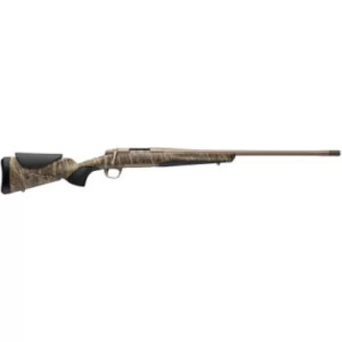 Browning 036146282 X-Bolt 2 Speed Full Size 6.5 Creedmoor 4+1 22" Smoked Bronze Cerakote Fluted Threaded Barrel, Smoked Bronze Cerakote Steel Drilled & Tapped Receiver, Mossy Oak Bottomland Adj Vari-T