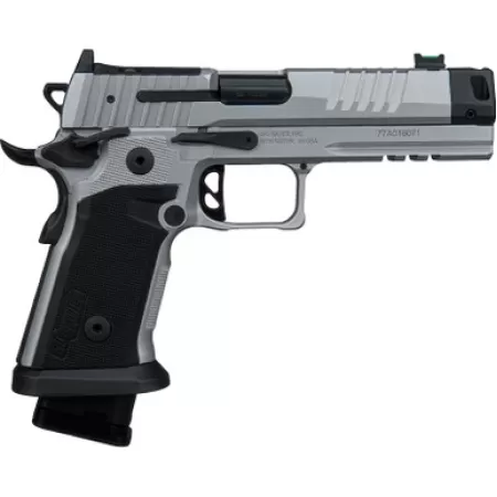 SIG SAUER P211-GTO Quicksilver 9mm 4.4in 1x23rd/2x21rd Semi-Auto Pistol (211F-9-GTO-SILVER)
