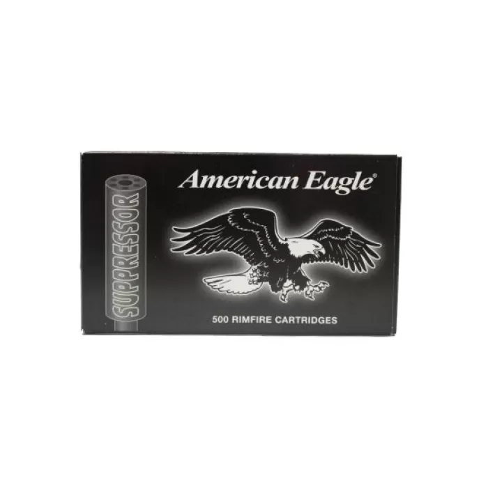 American Eagle 22 Long Rifle 45gr Suppressor Ammunition 500rds (10 boxes of 50) - AE22SUP1