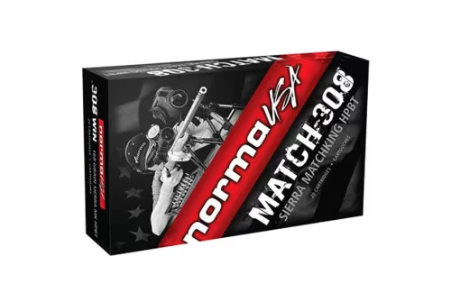 Norma Tac and Match .308 Win 168gr Sierra MK Ammo (20 per Box) 10177432