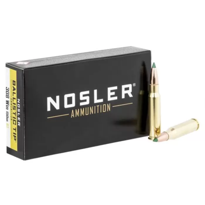 Nosler Ballistic Tip Brass .308 Win 150-Grain 20-Rounds BTS Nosler Ballistic Tip Brass .308 Win 150-Grain 20-Rounds BTS