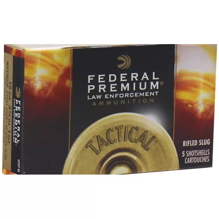 Federal LE 12 Gauge 2.75" 1 oz. Low Recoil Hydra-Shok Rifled Slug Federal LE 12 Gauge 2.75" 1 oz. Low Recoil Hydra-Shok Rifled Slug