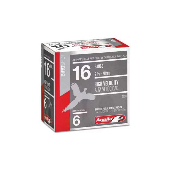 Aguila Ammunition High Velocity Shotshells 16 ga 2-3/4in 1-1/8oz 1240 fps Size 8 25/ct, 1CHB1608 Aguila Ammunition High Velocity Shotshells 16 ga 2-3/4in 1-1/8oz 1240 fps Size 8 25/ct, 1CHB1608