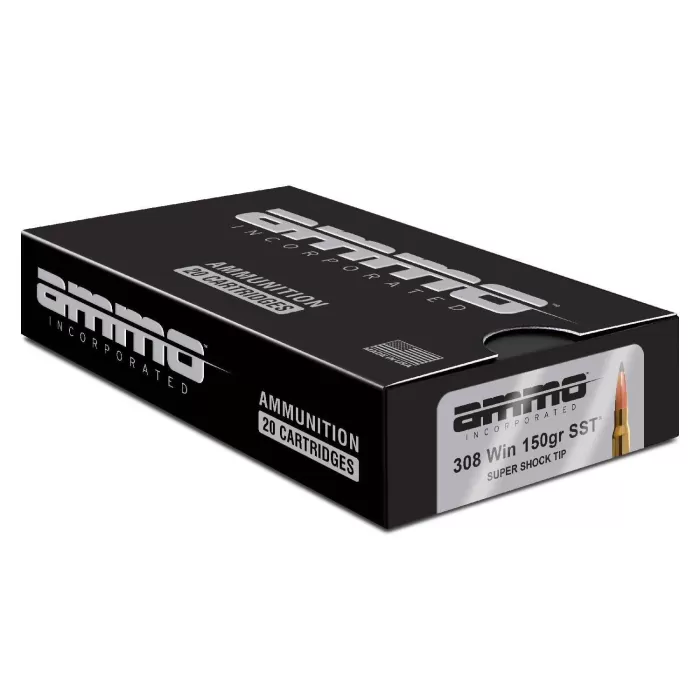 Ammo Inc Signature Hunt .308 Win Rifle Ammo - 150 Grain Super Shock Tip 20Rd Box 308150SSTA20 Ammo Inc Signature Hunt .308 Win Rifle Ammo - 150 Grain Super Shock Tip 20Rd Box 308150SSTA20