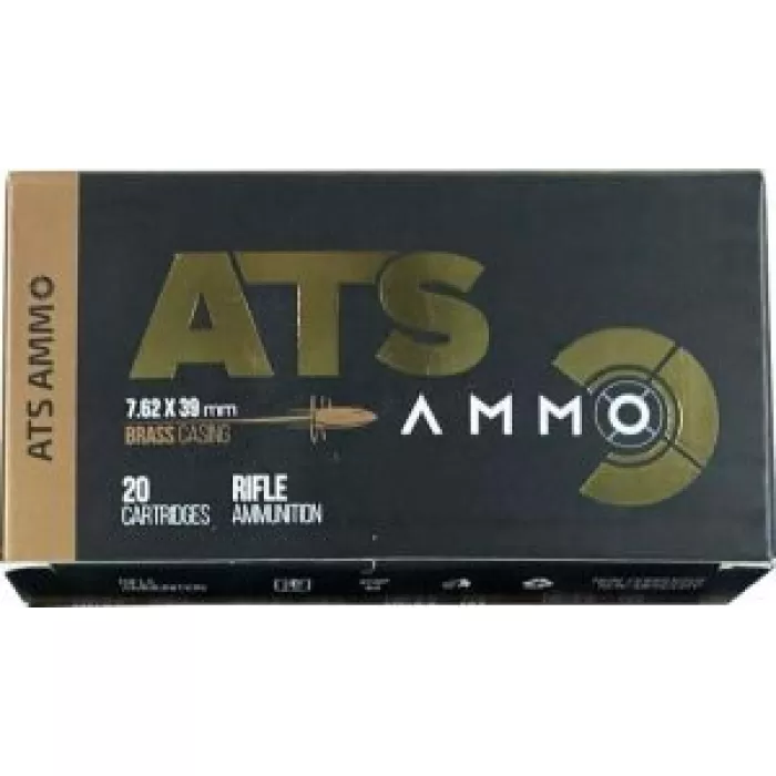 ATS Ammo 7.62x39mm M67 124gr FMJ - Free Shipping!!