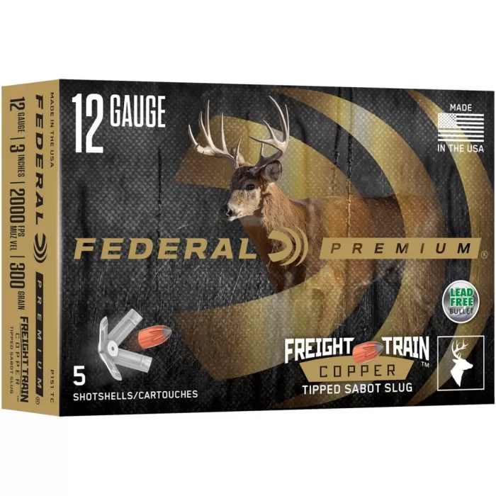 Federal Freight Train 20 Ga, 2.75", 275gr, Copper Tipped Sabot, 5rd Box Federal Freight Train 20 Ga, 2.75", 275gr, Copper Tipped Sabot, 5rd Box