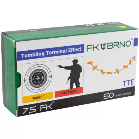 FK BRNO 7.5 F7 101 grain Spoon Tip, Lead Free, Pistol Ammo, 50 Rounds, FKAMHVF750