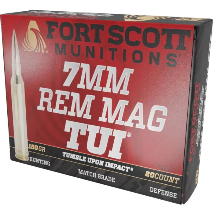 Fort Scott Munitions 7mm REM MAG 150 Grain SCS Solid Copper Spun Brass Cased Rifle Ammo, 21 Rounds, 7MMMAG-150-SCV Fort Scott Munitions 7mm REM MAG 150 Grain SCS Solid Copper Spun Brass Cased Rifle Ammo, 21 Rounds, 7MMMAG-150-SCV