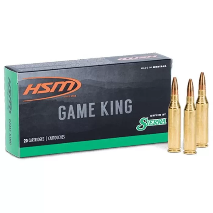 HSM Ammunition 300SAUM 180 Grain SBT Game King Rifle Ammo, 20 Rounds, 300SAUM14N