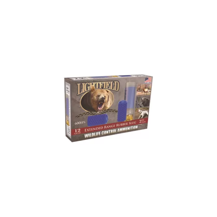 Lightfield Ammunition Lightfield 12ga 2.75'' X-range Rubber Slug 5-pack Lightfield Ammunition Lightfield 12ga 2.75'' X-range Rubber Slug 5-pack