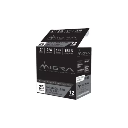 Migra Ammunition STAXD Steel 12 GA 3in. 11/4oz. 4/5/6 Shot  25 Rounds [MPN: M12S46]