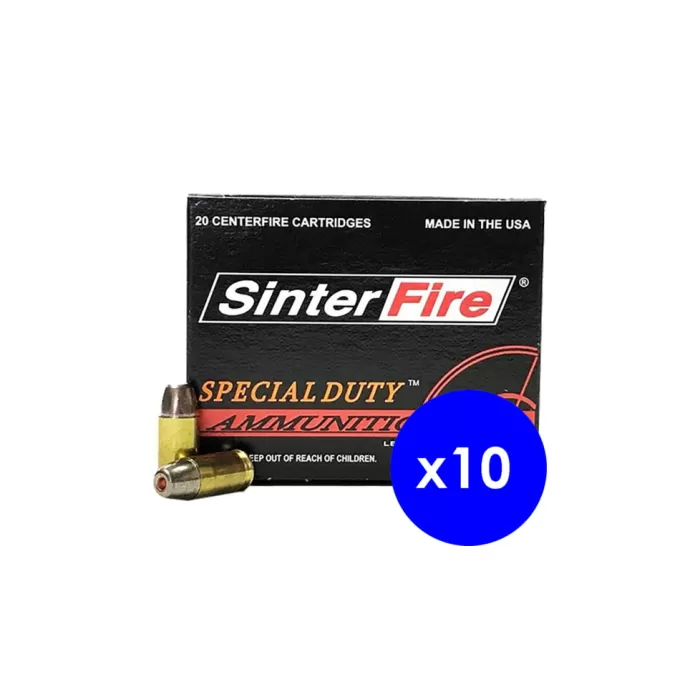 SinterFire Special Duty 9mm Luger 100 grain HP Brass Cased Centerfire Pistol Ammo, 200 Rounds, SF9100SD