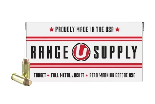 Range Supply 10mm Auto 180 Grain Full Metal Jacket 50/RD - Brass Casing