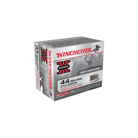 Winchester Super-X .44 Remington Magnum 210 Grain Silvertip Jacketed Hollow Point Centerfire Pistol Ammunition, 20 Round, W44MST