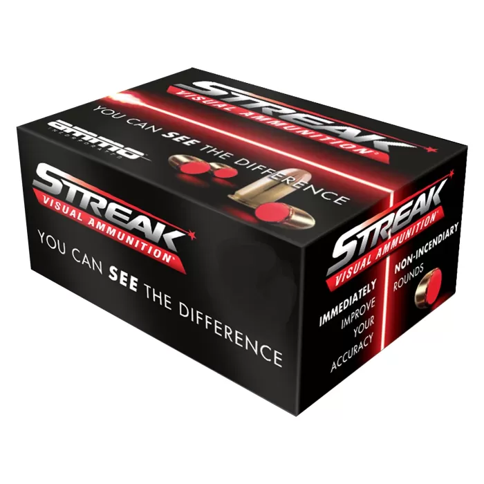 Ammo, Inc. Streak Visual Handgun Ammo - 9mm Luger - 115 Gr. - 20 Rounds - Full Metal Jacket