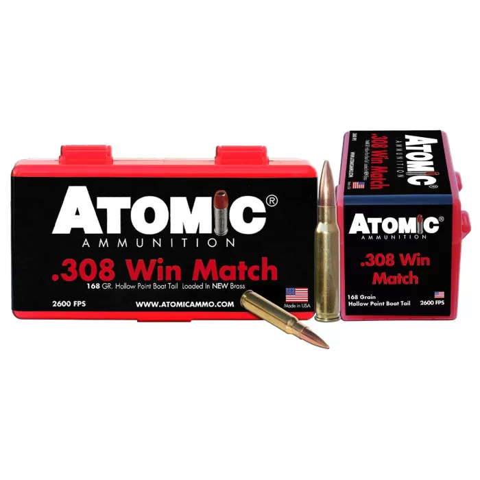 Atomic Ammunition .308 Rifle Ammo - 168 Grain