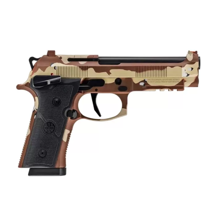 Beretta 92XI 9mm, 4.7" Barrel, Chocolate Chip Cerakote, Black Grip, 15rd