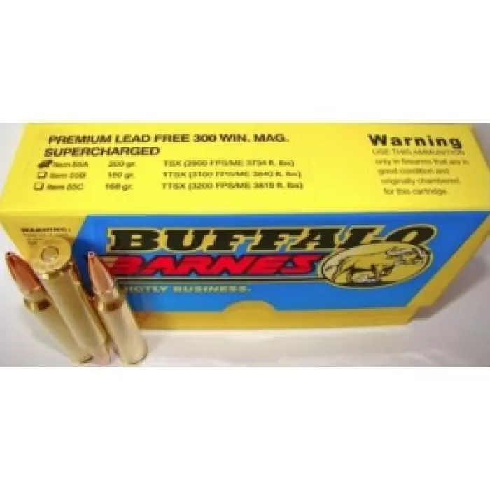 Buffalo Bore Ammo 55A/20 Rifle 300 Win Mag Barnes Tsx 200Gr 20Box/12Case 55A/20