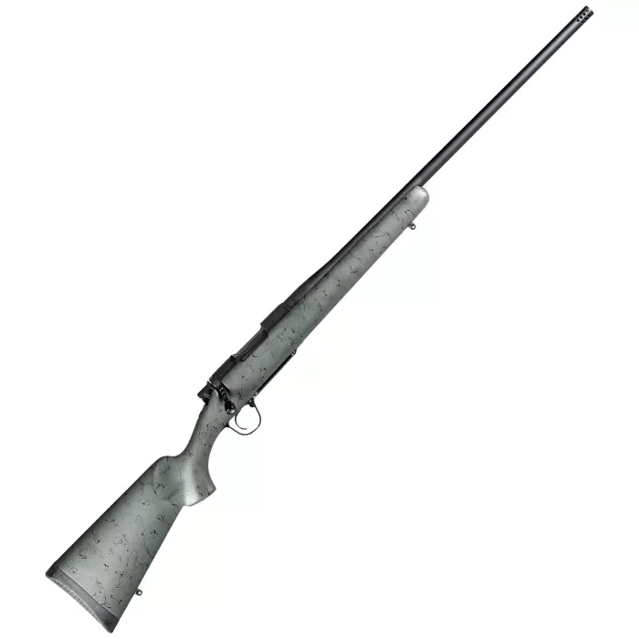 Christensen Arms Mesa Bolt-Action Rifle - 300 Winchester Magnum - Black Cerakote - Green w/Black Webbing