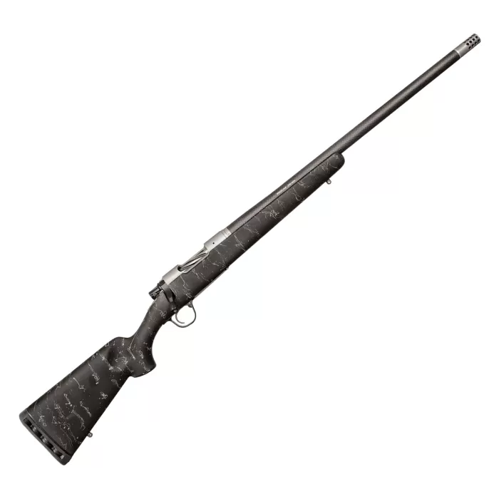 Christensen Arms Ridgeline Bolt-Action Rifle - 7mm Remington Magnum - Stainless Steel - Black w/Gray Webbing
