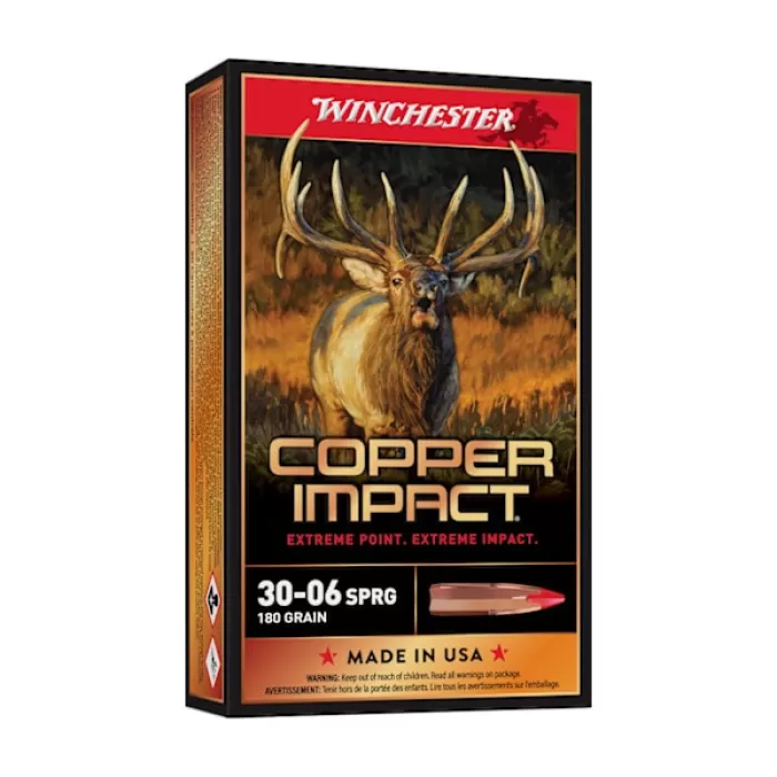 COPPER IMPACT 30-06 SPRINGFIELD AMMO - 105-004-837WB 30-06 SPRG 180GR COPPER EXTREME POINT LEAD FREE 20/BOX