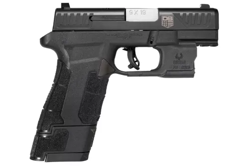 Diamondback DBAM29 9mm, 3.50" Barrel, Black, Serrated Slide, Laser/Holster Combo, 17rd