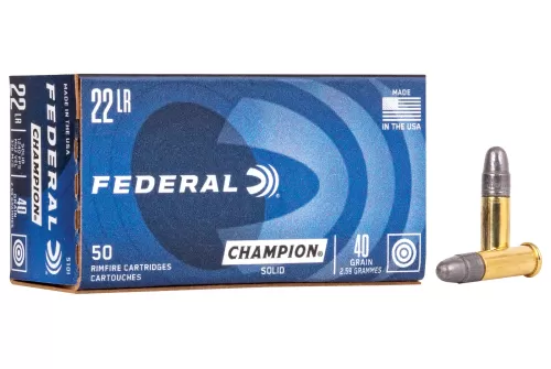 Federal Champion .22 LR 40 Grain Rimfire Ammo