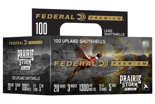 Federal Premium Prairie Storm FS Lead Shotshells 100-Pack - 20 Gauge - #5 - 3