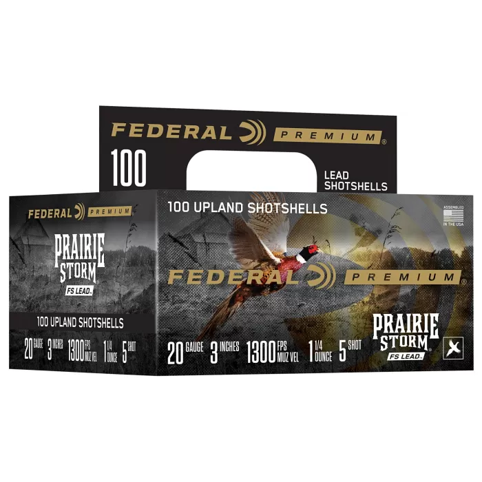 Federal Premium Prairie Storm FS Lead Shotshells 100-Pack - 20 Gauge - #5 - 3