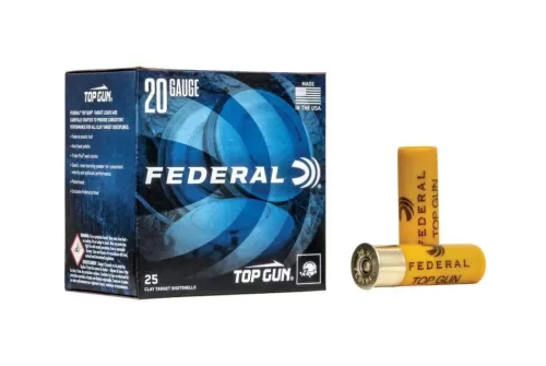 Federal Premium Top Gun Target Load Shotshells - Velocity 1210 - 20 Gauge - #8 Shot - 250 Rounds