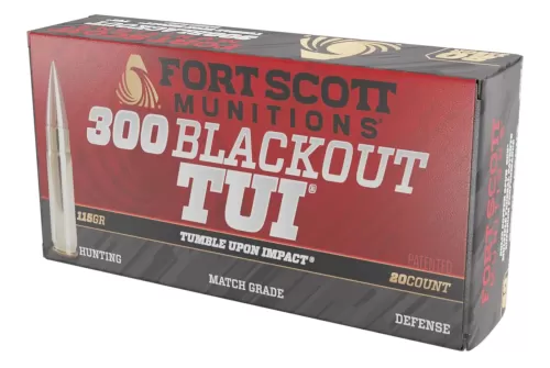 Fort Scott Munitions 300-115-SCV TUI 300 Blackout 115 gr Solid Copper Spun 20 Bx