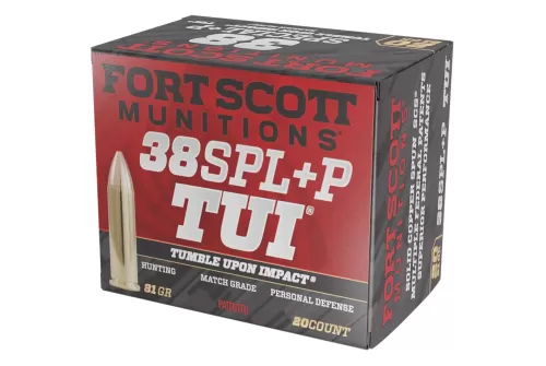 Fort Scott Munitions Tui, Fsm 38+p-081-scv     38sp +p 81gr Tui        20/25