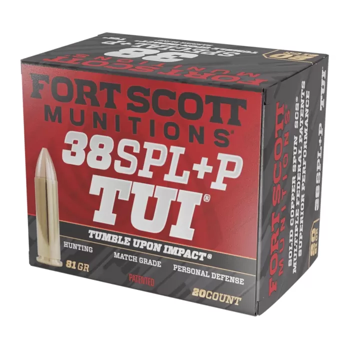 Fort Scott Munitions Tui, Fsm 38+p-081-scv 38sp +p 81gr Tui 20/25 Fort Scott Munitions Tui, Fsm 38+p-081-scv 38sp +p 81gr Tui 20/25