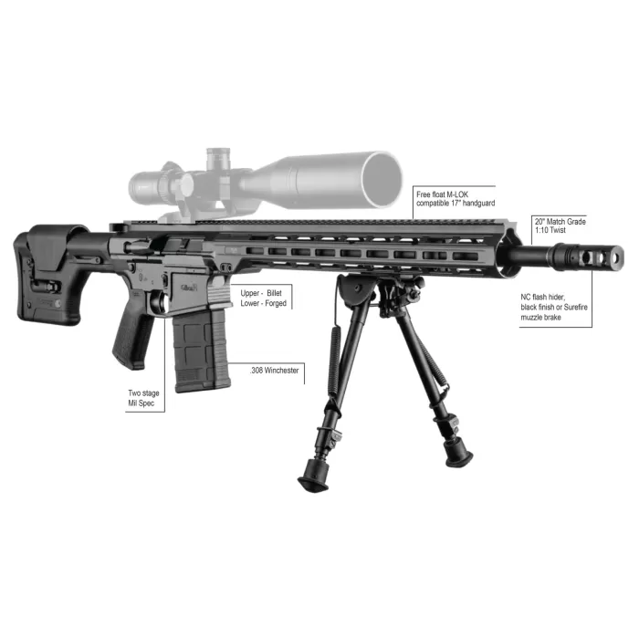 Gilboa/silver Shadow Match, 308 Winchester 20" 20+1 Black
