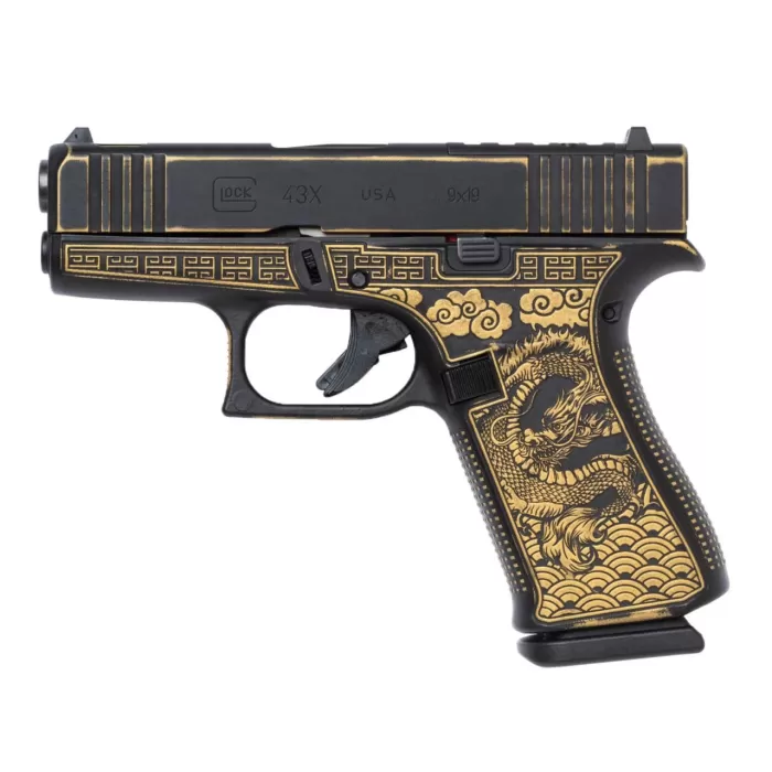 Glock 43X Compensated Black / Gold 9mm 3.4 Glock 43X Compensated Black / Gold 9mm 3.4