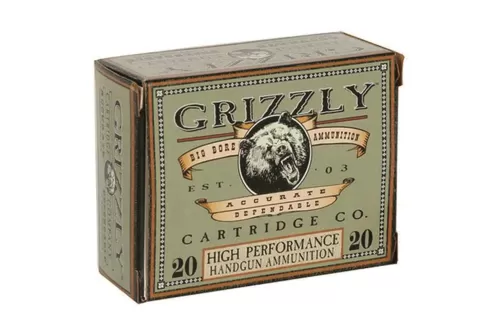 Grizzly Cartridge 44 Magnum 300 Grain Wide Flat Nose Gas Checked Pistol Ammo, 20 Rounds, GC44M16