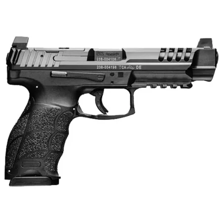 HK VP9L Full-Size OR 9mm, 5" Barrel, 20rd, Black, Ported Slide, 3-Dot Sights