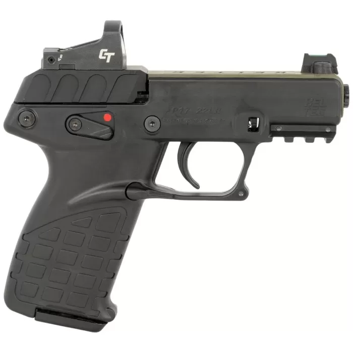 Kel-Tec P17GRNBLKOPTIC P17 22 LR 16+1 3.80" w/Optic & Holster Green/Black