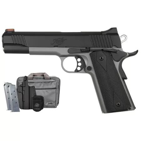 KIMBER 1911 Custom LW Shadow Ghost .45 ACP 5in 8rd Pistol Bundle w/ Three Mags, Holster and Range Bag (3700891)