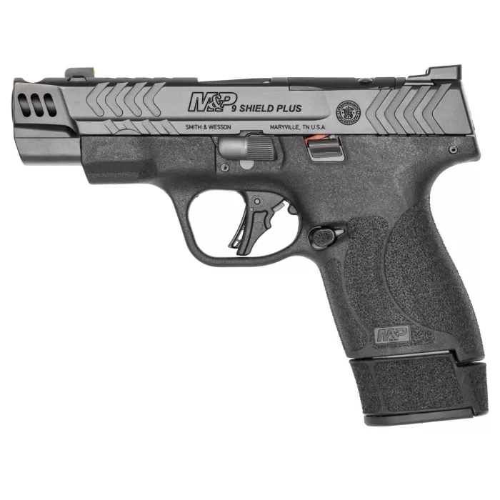 M&P9 Shield Plus, Performance Center, Striker Fired, Semi-automatic, Polymer Framed Pistol, Micro-Compact, 9MM, 4