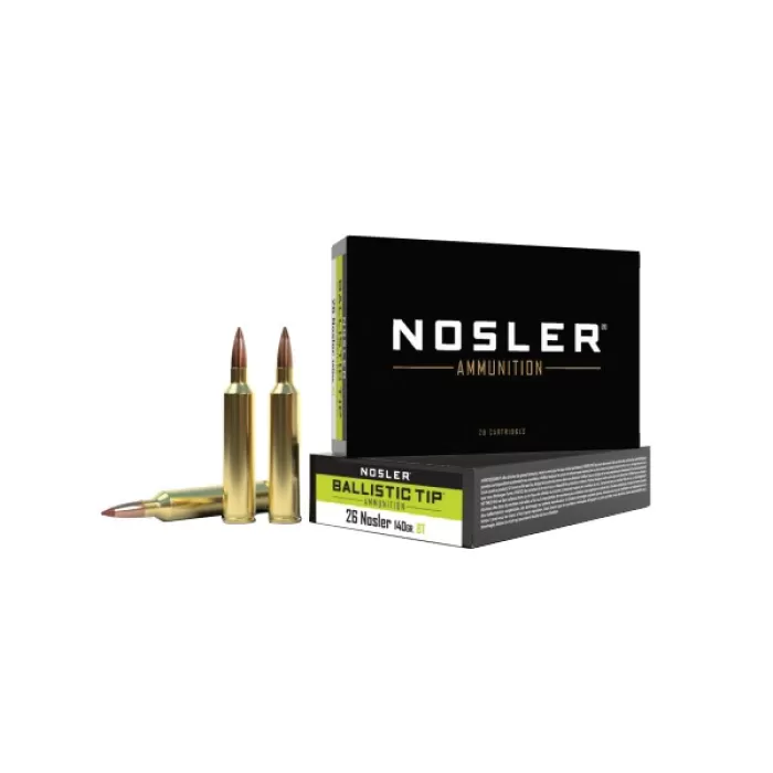 Nosler Ballistic Tip .26 Nosler 140 Grain Rifle Ammo