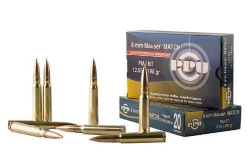 PPU 8mm Mauser 198 Grain Full Metal Jacket Rifle Ammo